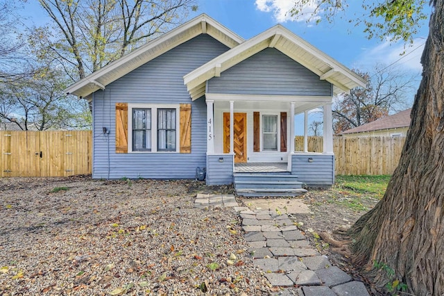 bungalow with covered porch