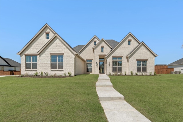 craftsman-style house with a front lawn