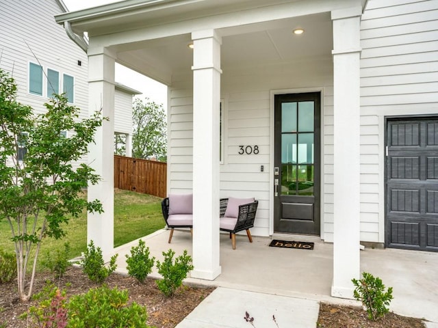 view of doorway to property