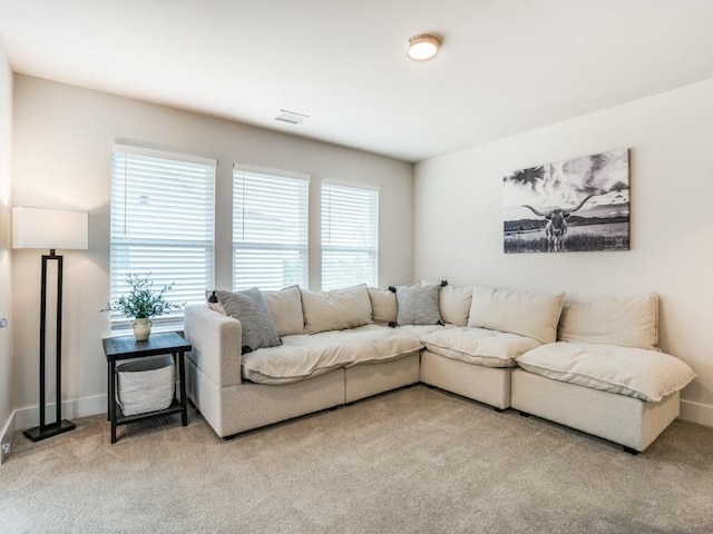 view of carpeted living room