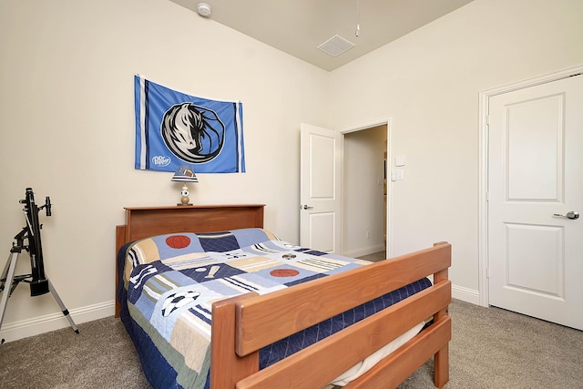 view of carpeted bedroom