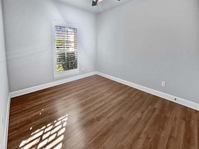 empty room featuring wood-type flooring