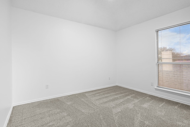 spare room with carpet floors and baseboards