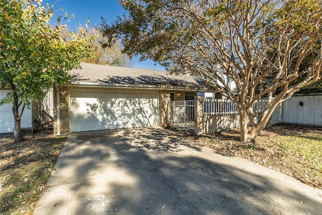 view of front of home featuring a garage