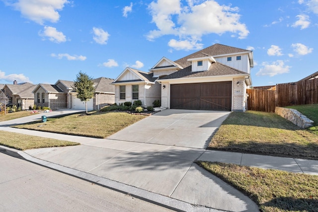 view of front of home with a front lawn