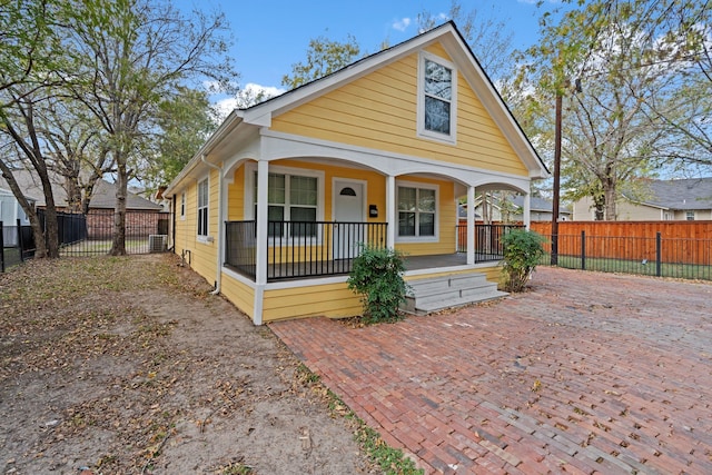 bungalow featuring a porch