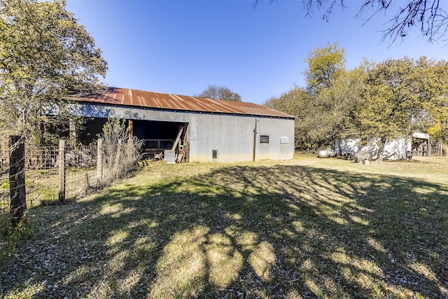 exterior space with a lawn