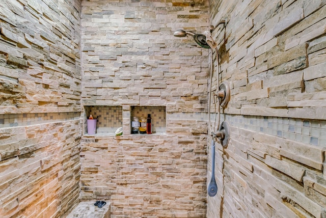 bathroom with a shower