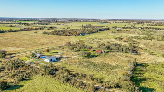 drone / aerial view featuring a rural view