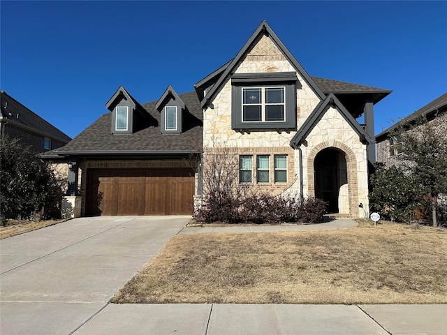 view of front of home featuring a garage