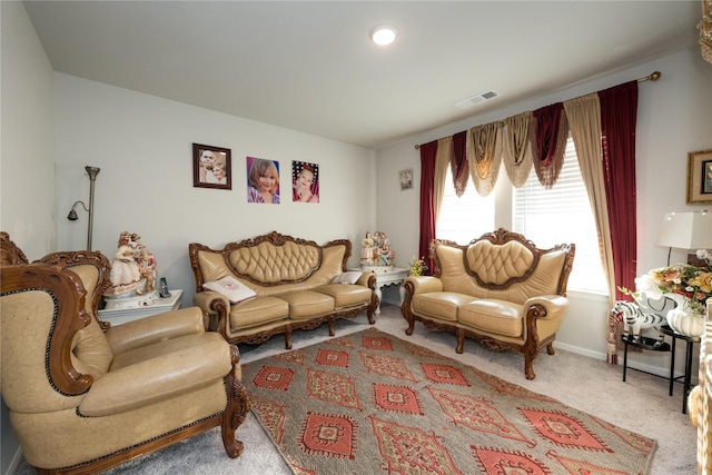 view of carpeted living room