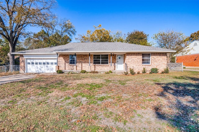 ranch-style home with a garage