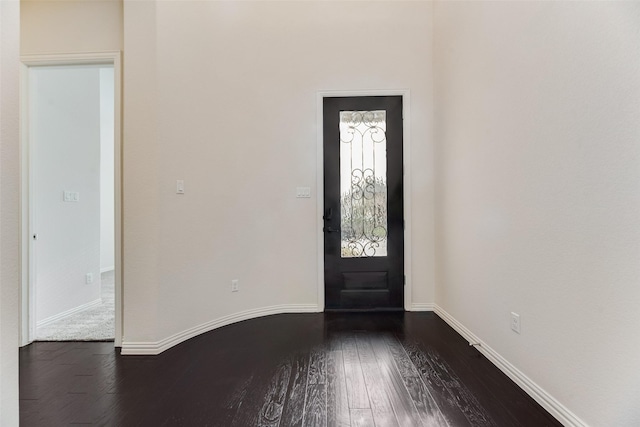 entrance foyer with dark wood-type flooring