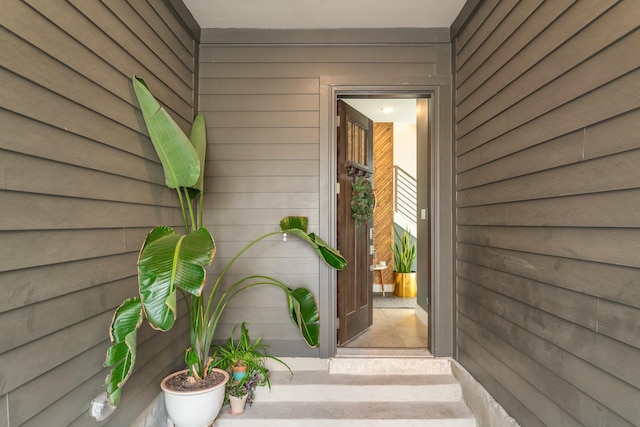 view of doorway to property