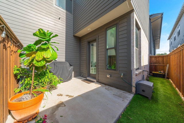 view of patio / terrace featuring grilling area