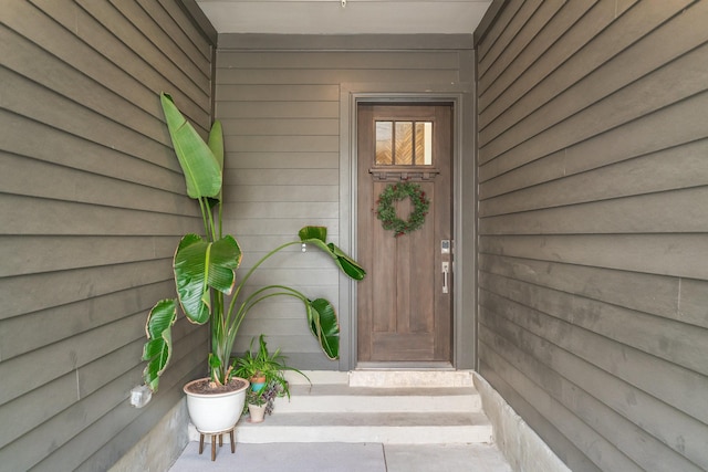 view of doorway to property