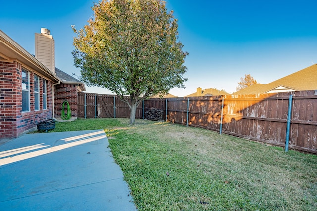 view of yard with a patio