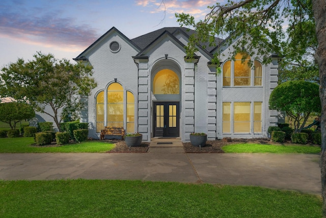 view of front of home featuring french doors