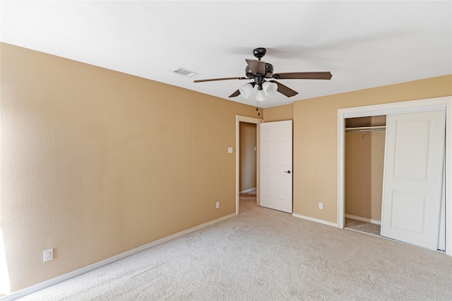 4307 Sausalito Dr, Dallas, TX 75287 - unfurnished bedroom with light carpet, a closet, and ceiling fan