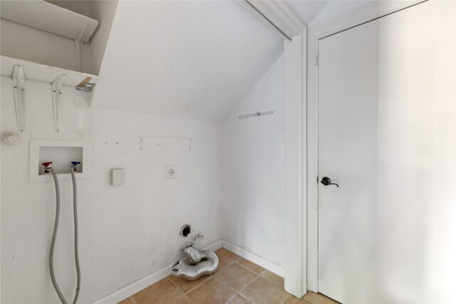 4307 Sausalito Dr, Dallas, TX 75287 - clothes washing area featuring hookup for a washing machine, electric dryer hookup, and light tile patterned floors