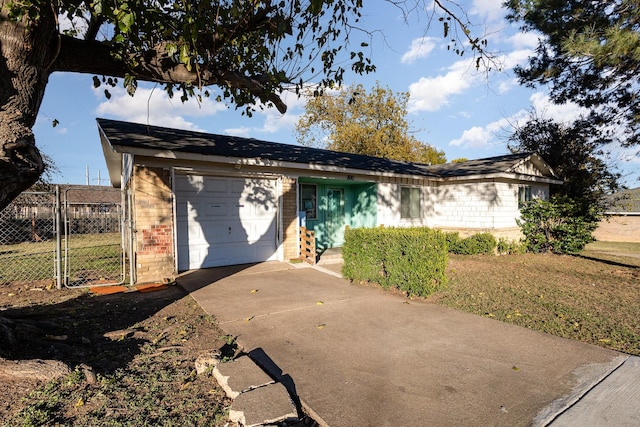 ranch-style house with a garage