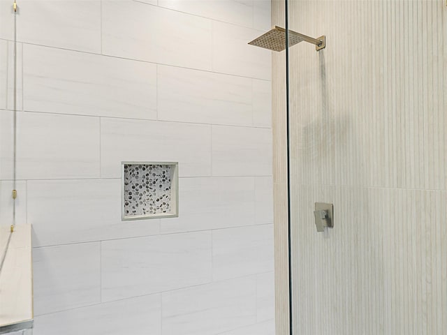 room details with tiled shower