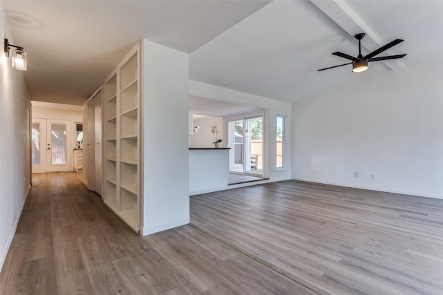 interior space featuring french doors and light hardwood / wood-style flooring