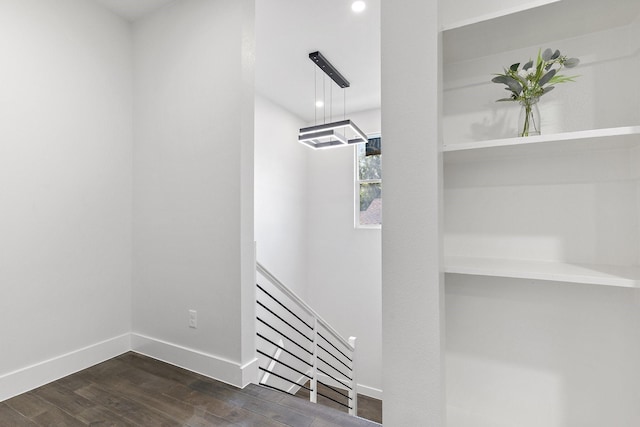 interior space with wood-type flooring