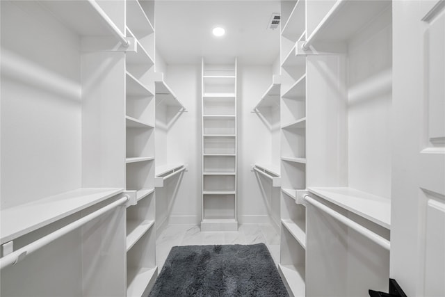 view of walk in closet