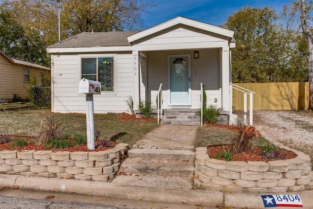 view of bungalow-style house