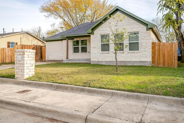 view of property exterior with a lawn