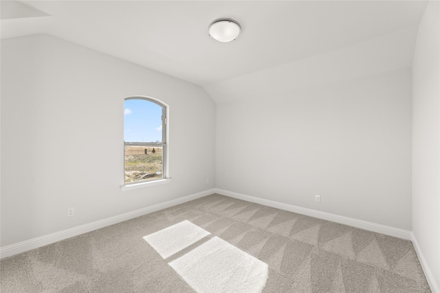 bonus room with carpet flooring, baseboards, and lofted ceiling
