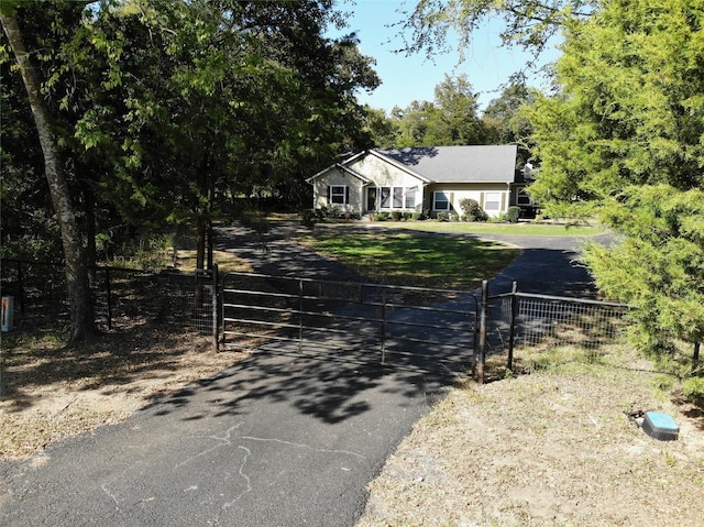 view of single story home