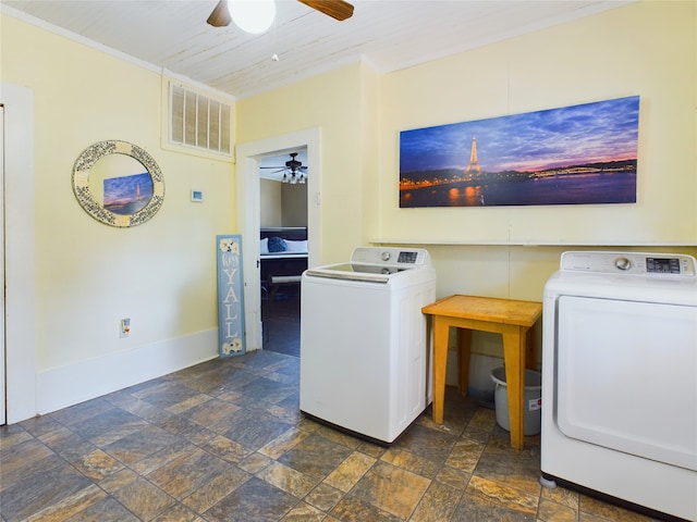 washroom featuring separate washer and dryer