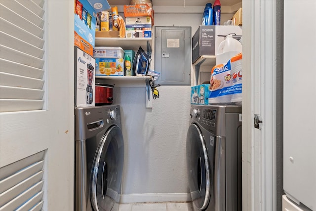 washroom with washer / dryer