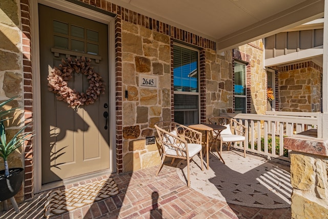 exterior space featuring covered porch