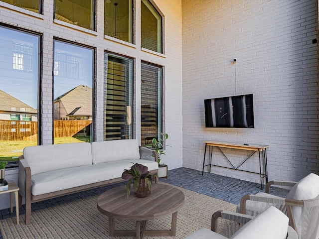 view of patio with outdoor lounge area