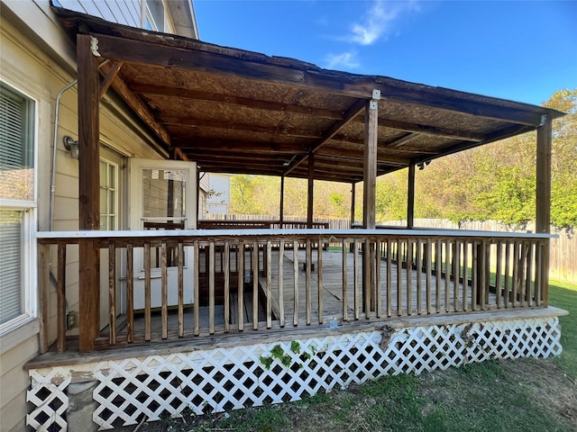 view of wooden terrace