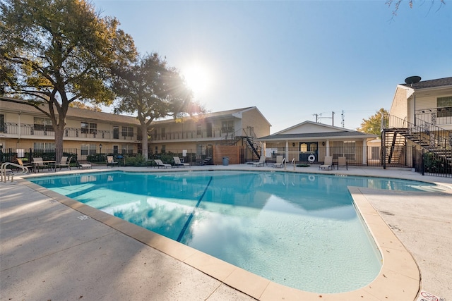 view of pool with a patio