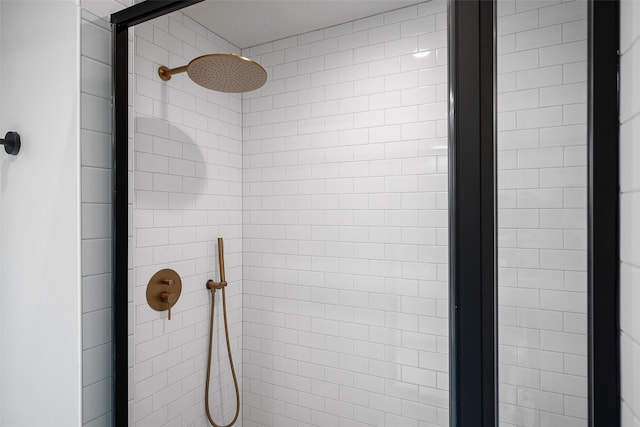 room details with a tile shower