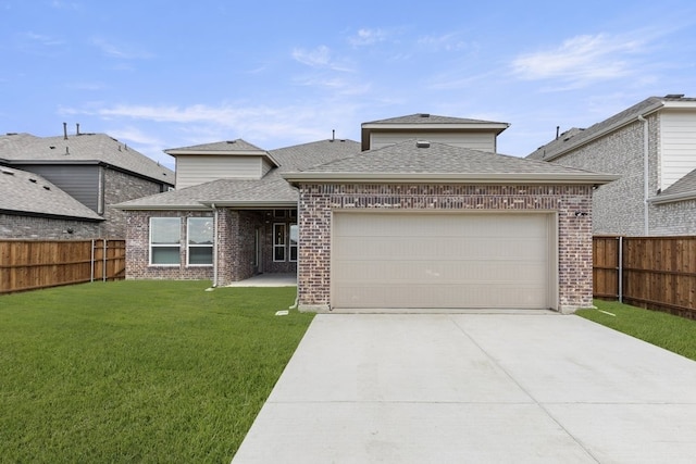 1347 Overton St, Frisco, TX 75036 - view of front of home with brick siding, driveway, a shingled roof, and a garage