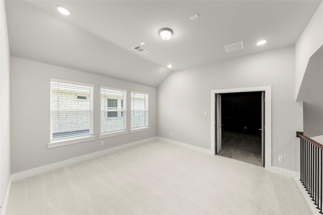 1347 Overton St, Frisco, TX 75036 - carpeted spare room with lofted ceiling, recessed lighting, and baseboards