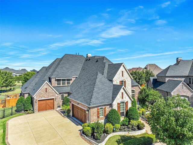 exterior space featuring a garage