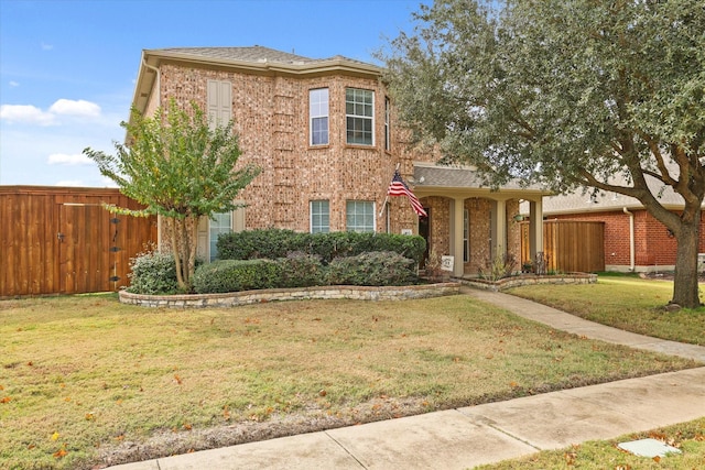 view of front of property with a front yard