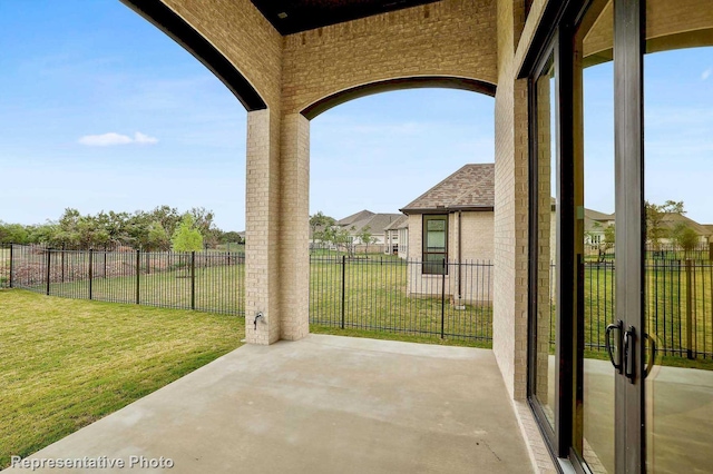 view of patio with french doors