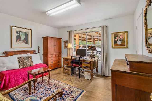 office featuring light wood-type flooring