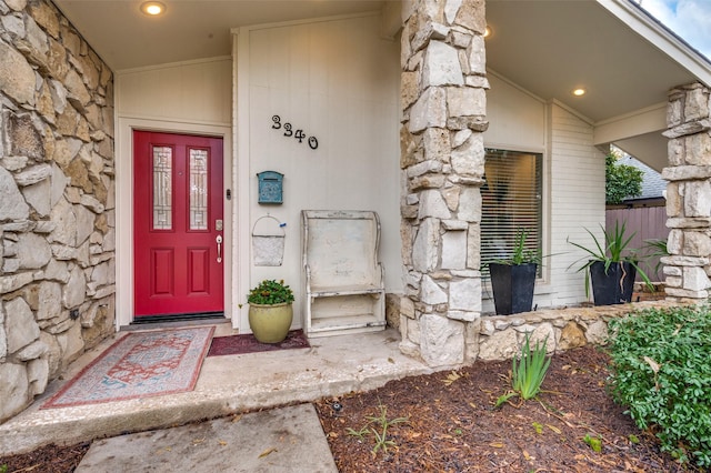 view of doorway to property