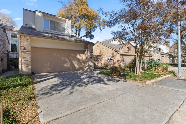 view of property with a garage