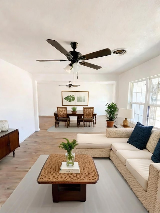 living room featuring hardwood / wood-style floors