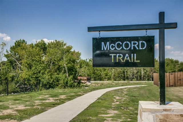 view of community sign